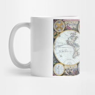 Antique Old World Map, Atlas Maritimus by John Seller Mug